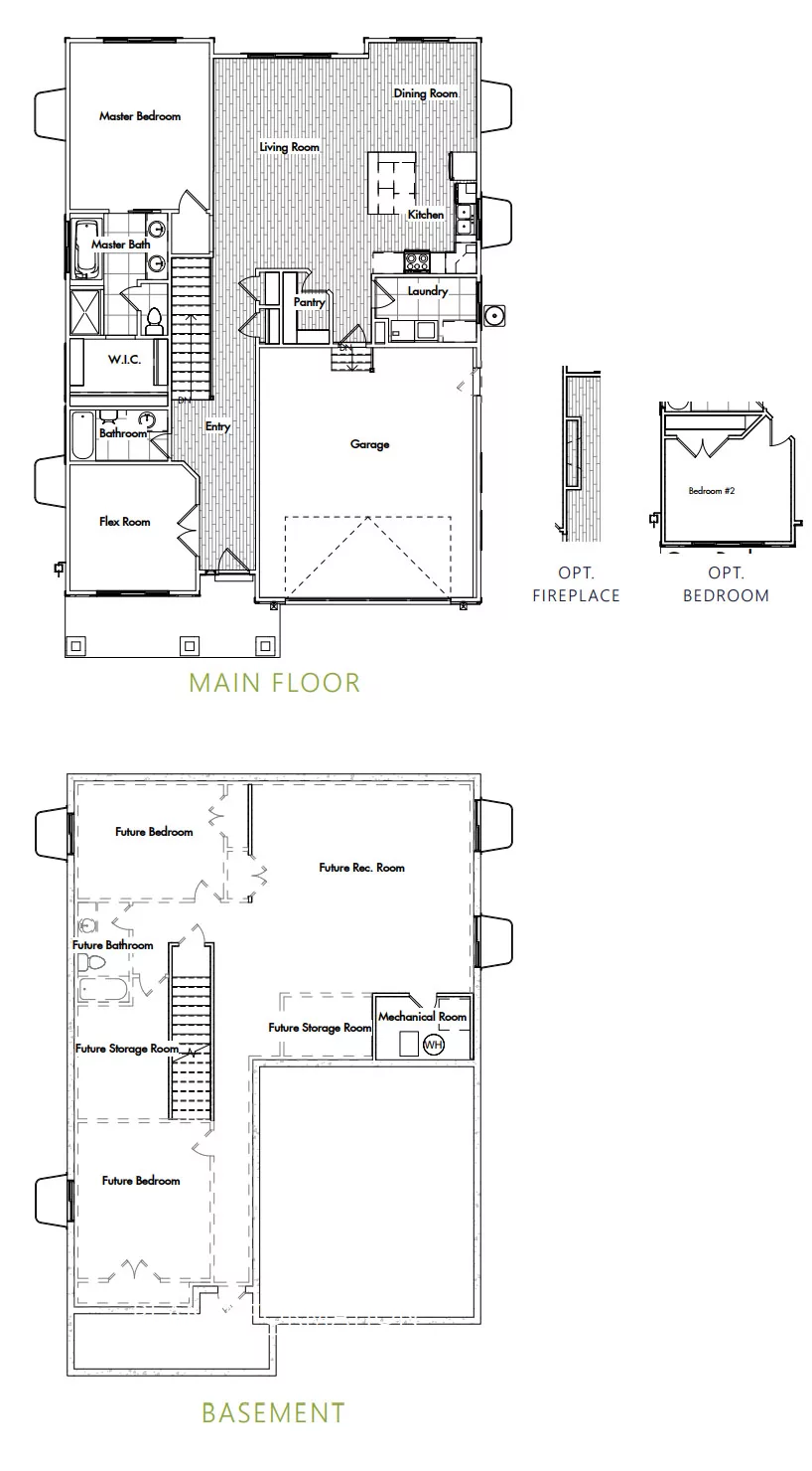 Winston Floor Plan - 2-Story Winston Floor Plan